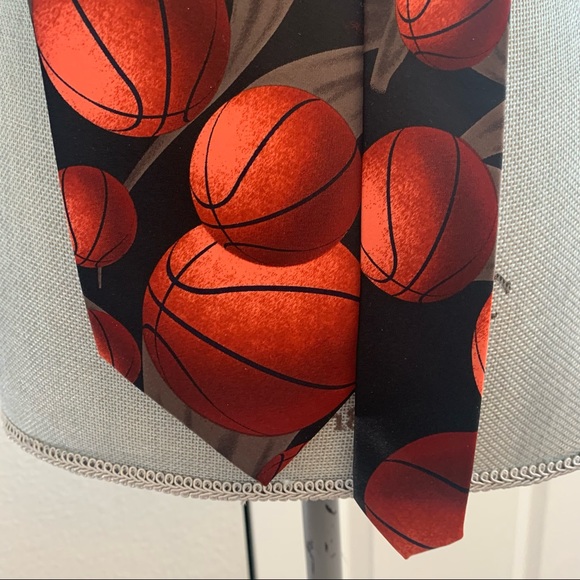Basketball tie RALPH MARLIN in “Just Balls” collectable pattern, coach gift - Picture 7 of 11